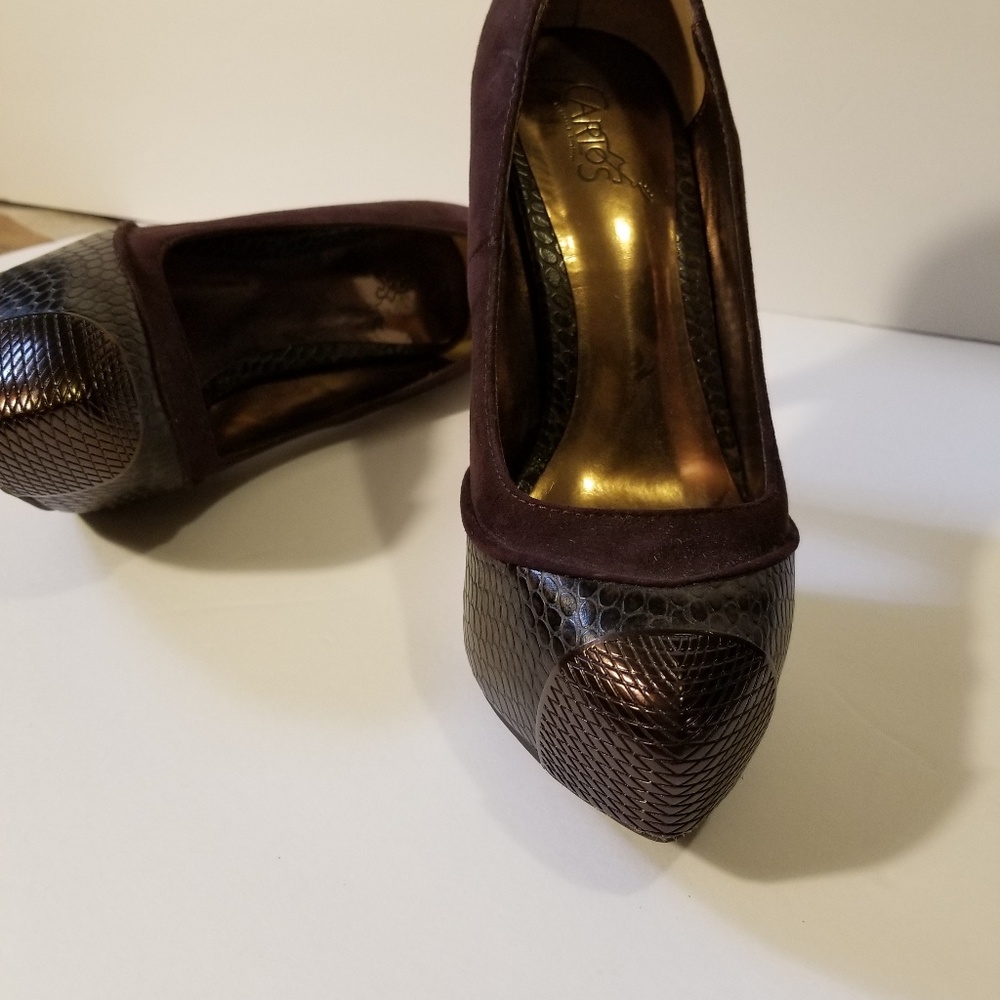 CARLOS SANTANA LuLu Heels Roasted chestn - Picture 2 of 4